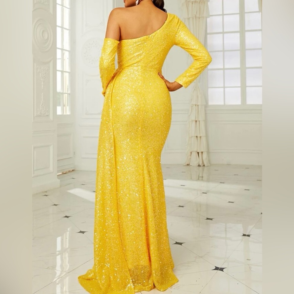 Yellow formal and classy dress for women
